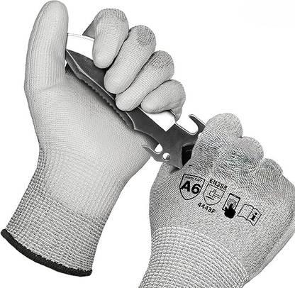 SS & WW CUT RESISTANT HAND GLOVES CUT LEVEL 3 PACK OF 2 PAIR Latex  Safety Gloves