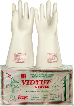 vidyut ELECTRICAL SAFETY HAND GLOVES 11 KVA PACK OF 1 PAIR Rubber Safety Gloves