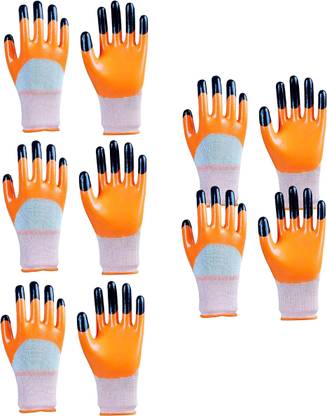 7SHIELD 5 PAIR Cut Resistant Hand Safety Gloves Cut-Proof Protection Rubber Nylon  Safety Gloves