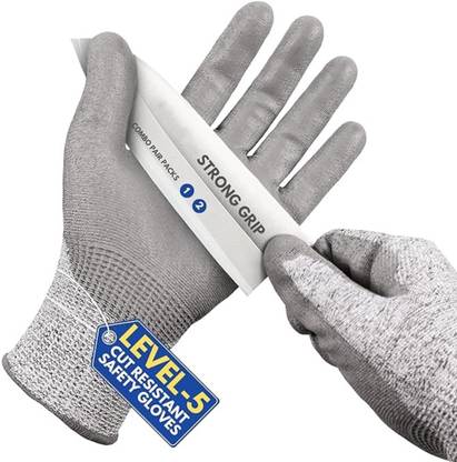 Donizard Level 5 Cut Resistant Gloves for Kitchen, Cutting Vegetables /Cut-proof Safety Synthetic, Rubber  Safety Gloves