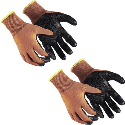 RBGIIT Multipurpose Heavy-Duty Reusable Nitrile Coated Safety Hand Gloves for Men K1 Skating Gloves