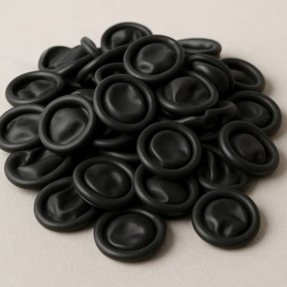 KRIKISH 10 Pcs Black Latex Finger Cots - Fingertip Guards, Finger Gloves Finger Sleeve