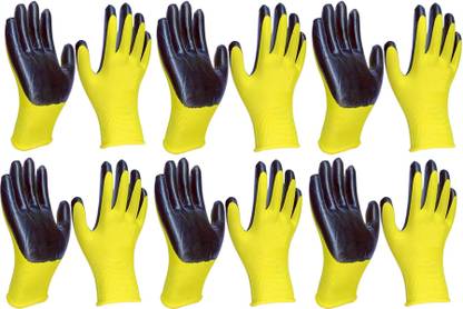 HM EVOTEK Safety Hand Work Glove PU Coated Seamless Knit Glove with Smooth Grip on Palm K4 Climbing Gloves