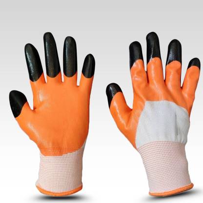 7SHIELD 5 PAIR Cut Resistant Hand Safety Gloves Cut-Proof Protection Rubber Nylon Safety Gloves