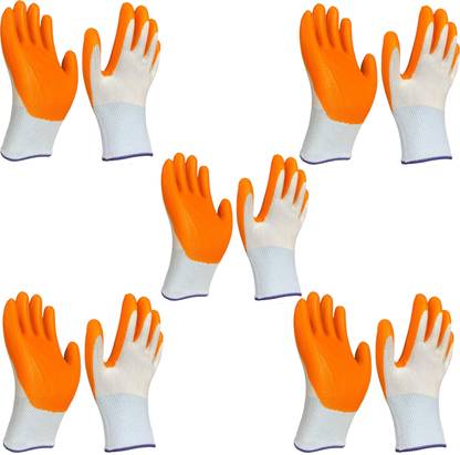 RBGIIT Safety Gloves Cut-Proof Protection with Rubber Grade Wet and Dry Glove Nylon K0 Boxing Gloves