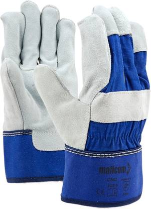 Mallcom C542 Natural grain Canadian Safety Gloves (Pack of 1) Leather, Rubber  Safety Gloves