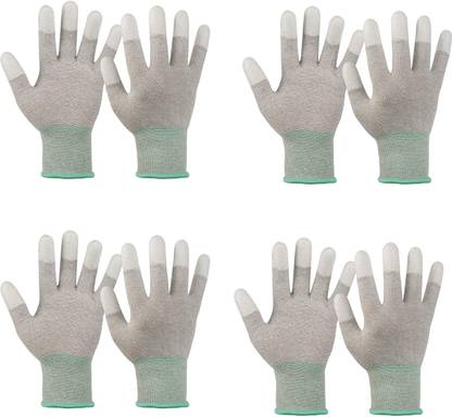 RBGIIT Anti Static PU Coated ESD Safe Universal Electronic Working Gloves for Lab Work Nylon  Safety Gloves