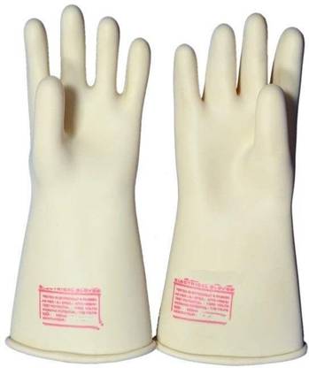 vidyut 11 KV Electrical Insulated Rubber Seamless Hand Gloves (355 mm) Latex Safety Gloves