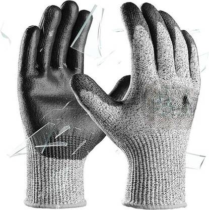 Donizard Cut Resistant Level 5 Protection Hand Safety Gloves for Cutting, Fish Fillet Synthetic, Polyester  Safety Gloves