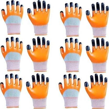 7SHIELD 6PAIR Cut Resistant Hand Safety Gloves Cut-Proof Protection Rubber Nylon  Safety Gloves
