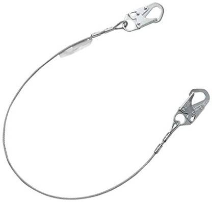 MSA 10199018 V Series Standard Restraint Lanyard 5' Single Leg 36C Small Snaphooks Safety Lock