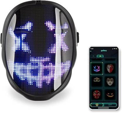 acube mart LED Mask with Bluetooth Programmable, Rechargeable mask Welding  Safety Goggle