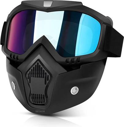Dherik Tradworld Motorcycle Goggles Dust Protection Glasses Motorcycle Goggles with Removable Goggles Motorcycle Goggles Removable Face Mask Harley Style Blowtorch Safety Goggle