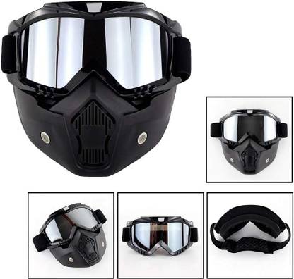 go ready 100% NEW WHITE GOGGLES WITH MAKS ( Lens Color - Multi Color / 100% NEW WHITE GOGGLES WITH MAKS ( Lens Color - Multi Color ) Blowtorch  Safety Goggle