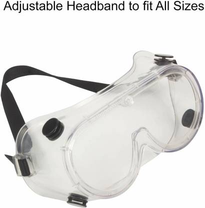 Honeywell HSE300 Safety Goggles Honeywell HSE300 Polycarbonate Anti-Droplets Protective Goggles with Adjustable Headband and Compatible Laboratory  Safety Goggle