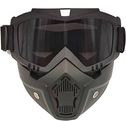 ALL IN ONE ADDA Adjustable Strap Soft Foam Padded Face Mask for Bikers in Riding Pack of 1 Power Tool  Safety Goggle