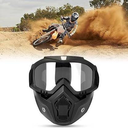 AMRIO Windproof Dirt Shield With Soft Foam Padded Detachable Safety Goggle#FLIPKART 1 100% Goggle Face Mask Anti Scratch UV Protective Face Mask Safety Cap