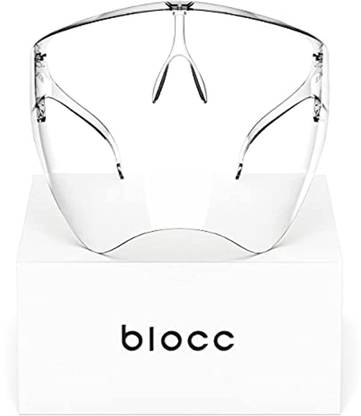 Blocc Face Shield Clear Plastic Safety Face Shield Protection Full Visor For Glasses Power Tool  Safety Goggle