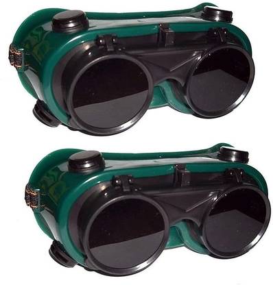 Onyx Heavy New duty Welding Safety Goggle Inditrust Heavy duty Welding Safety Goggles - Pack of 2pcs (Free size) Welding  Safety Goggle