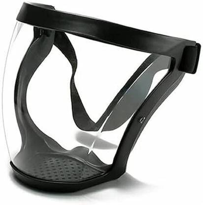 KINGFORU Transparent Protective Anti-Fog Full Face Visor With Eye & Head Protection Mask Creative Reusable Full Face Mask, With And High Elastic band Power Tool, Laboratory, Welding, Wood-working  Safety Goggle
