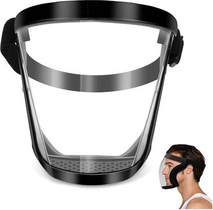 Dhvyant Mart Transparent Protective Anti-Fog Full Face Visor With Eye & Head Protection Mask Wood-working  Safety Goggle