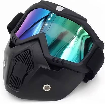 Delhismart Helmet Mask | Goggles Mask | Bike Riding Glasses Day and Night Blowtorch  Safety Goggle
