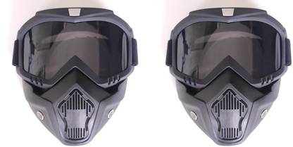 ALL IN ONE ADDA Adjustable Strap Soft Foam Padded Motorcycle Eyes Protection Safety Pack of 2 Power Tool  Safety Goggle