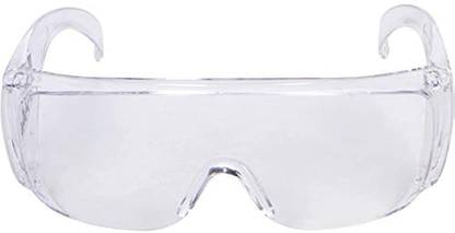Morris Products High Impact Safety Glasses Goggles Fits Over Prescription Glasses Clear Frame Power Tool  Safety Goggle