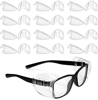 Fawcotu 12Pairs Eye Glasses Side Guards For 12Mm Width Temples Flexible Side Covers Power Tool  Safety Goggle