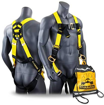 Kwiksafety (Charlotte Nc) Thunder 3D Ring Safety Harness (Pass Through Connectors) Osha Power Tool  Safety Goggle
