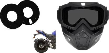 acube mart Bike Riding Goggles Mask black with Acrylic WHEEL DISC cover for 17inch wheel Welding  Safety Goggle