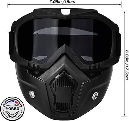 ASESOMECREATION Bike Goggles for Riding, Off Road Waterproof Goggles (Black Goggle Mask) Blowtorch  Safety Goggle