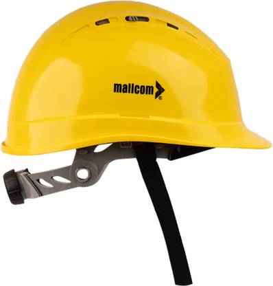 Mallcom Diamond XIII Yellow Ventilated Sturdy UV Resistant HDPE Safety Helmet with Rachet Adjustment (Pack of 1) Mallcom Diamond XIII Yellow Ventilated Sturdy UV Resistant HDPE Safety Helmet with Rachet Adjustment (Pack of 1) Construction Helmet