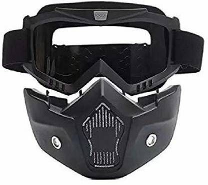 PAL CREATION White 04 Bike Riding Face Mask, Face Shield Motorcycle Goggles Motorcycle Safety Visor