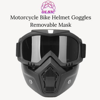 Olsic 100% New Black Goggle Face Mask Anti Scratch UV Protective Face- Windproof Dirt Shield With Soft Foam Padded Detachable Safety Goggle2 Safety Visor