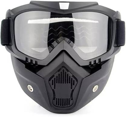 Olsic ® Motorcycle White Goggle Mask Fun Face Mask Full Face Mask Windproof Goggle4 Mask Goggles Bike Off-Road Racing Glasses Blowtorch Safety Goggle Safety Visor
