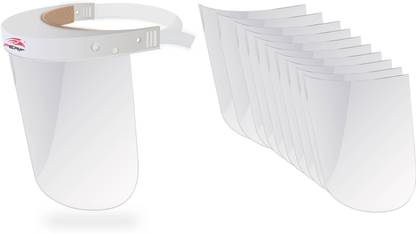Perf High-Impact Resistant Polycarbonate Visor Face Shield + 10 Safety Visor
