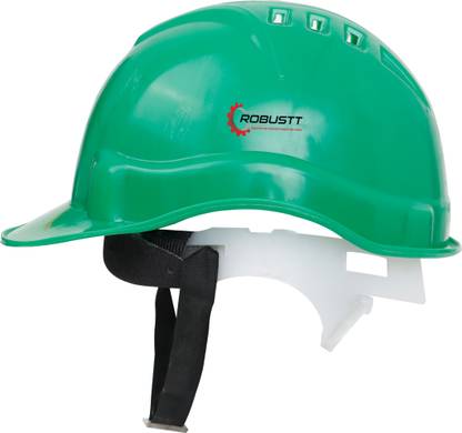 Robustt Heavy Duty Nape Safety Helmet-Green|Adjustable Headband|Pack of 1 As Per ISI Safety Standard For Industrial Use Construction Helmet