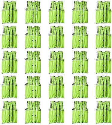 BPS Fire High Visibility Reflective Industrial Workers Engineers Pack of 100 Safety Jacket