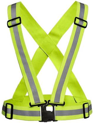 alisp High Visibility Protective Safety Reflective Vest Belt Jacket Pack of 1 Safety Jacket