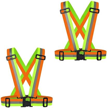 Donizard Adjustable Reflective Vest Belt Strap Night Safety Construction Traffic Cross-2 Safety Jacket