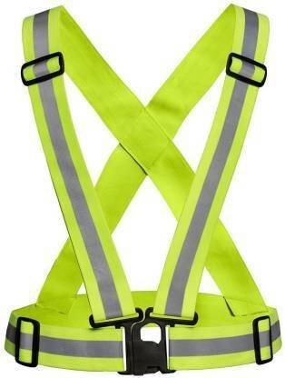 Buysafe Safe High Visibility Protective Safety Reflective Vest Belt Jacket, Night Cycling Reflector Strips Cross Belt Stripes Adjustable Vest Safety Jacket