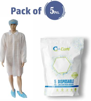 C-Cure Disposable Non-woven Lab Coat Safety Jacket