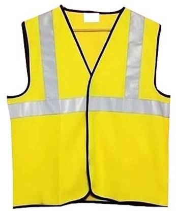 Implemental Safety Jacket Reflector Multi-colour (2 Inch Strap, Yellow) Safety Jacket