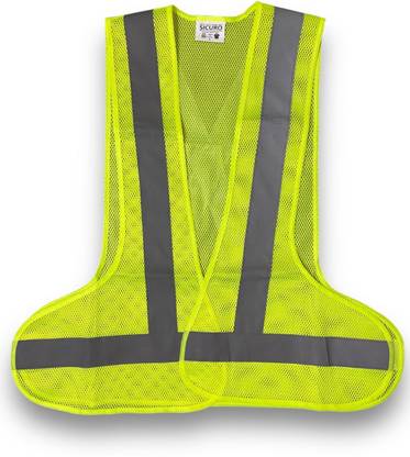 sicuro Safety Vest – 3 Side Open | Road Safety, Construction, Cycling, Traffic Control Safety Jacket