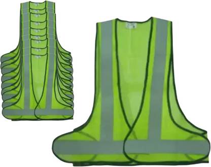 UDYOGI 3 Side Opening Safety Jacket (Green, Pack of 1) Safety Jacket