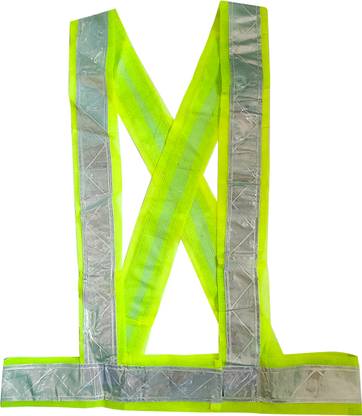 LAXMI "High Reflective Cross Belt High Visibility Safety Jacket ( PACK OF 1) Safety Jacket