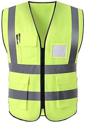 Satco Multi-Purpose 360° Visibility Executive Safety Jacket, High Reflective Strips Safety Jacket