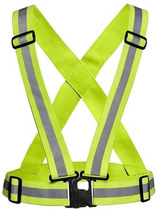 GB KORE ARC Reflective vest Safety Cross Belt High Visibility Reflector Straps- Pack of 1 Safety Jacket