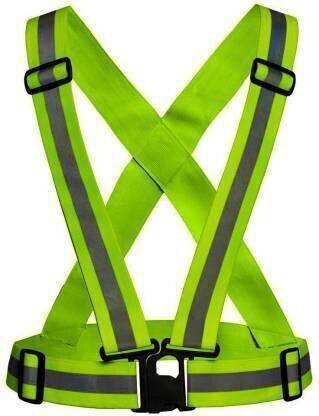 JLG Soft High Visibility Protective Safety Reflective Vest Belt Jacket, Night Cycling Reflector Strips Cross Belt Stripes Adjustable Vest Safety Jacket Safety Jacket